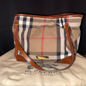 Burberry Bridle House Check Small Canterbury Tote - Dark Tan